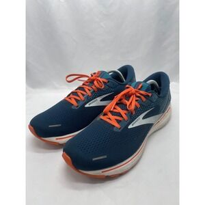 Brooks Mens Ghost 14 Running Shoes Navy Orange Mens Size 12